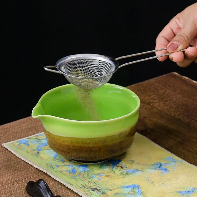 Juego completo de té Matcha con batidor de bambú y accesorios