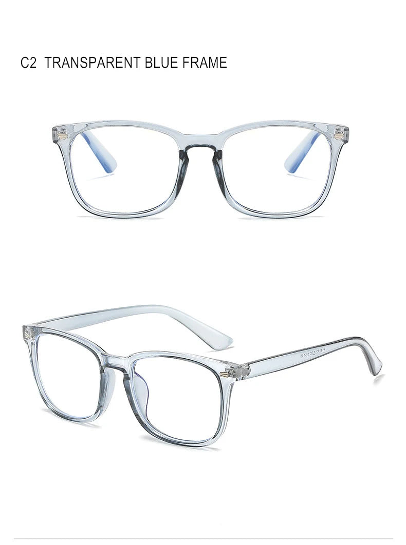Gafas de sol retro de montura cuadrada con protección contra la luz azul y estilo