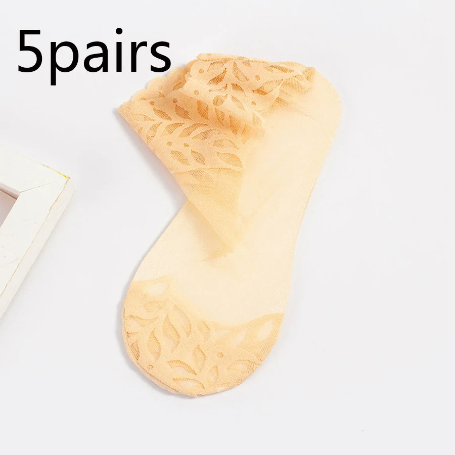 Women's Breathable Mesh Lace Socks | Stylish Summer Short Stockings