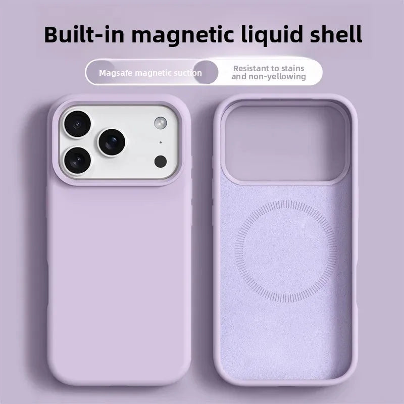 Magnetic Phone Case for iPhone Pro Max | Liquid Silicone Bumper