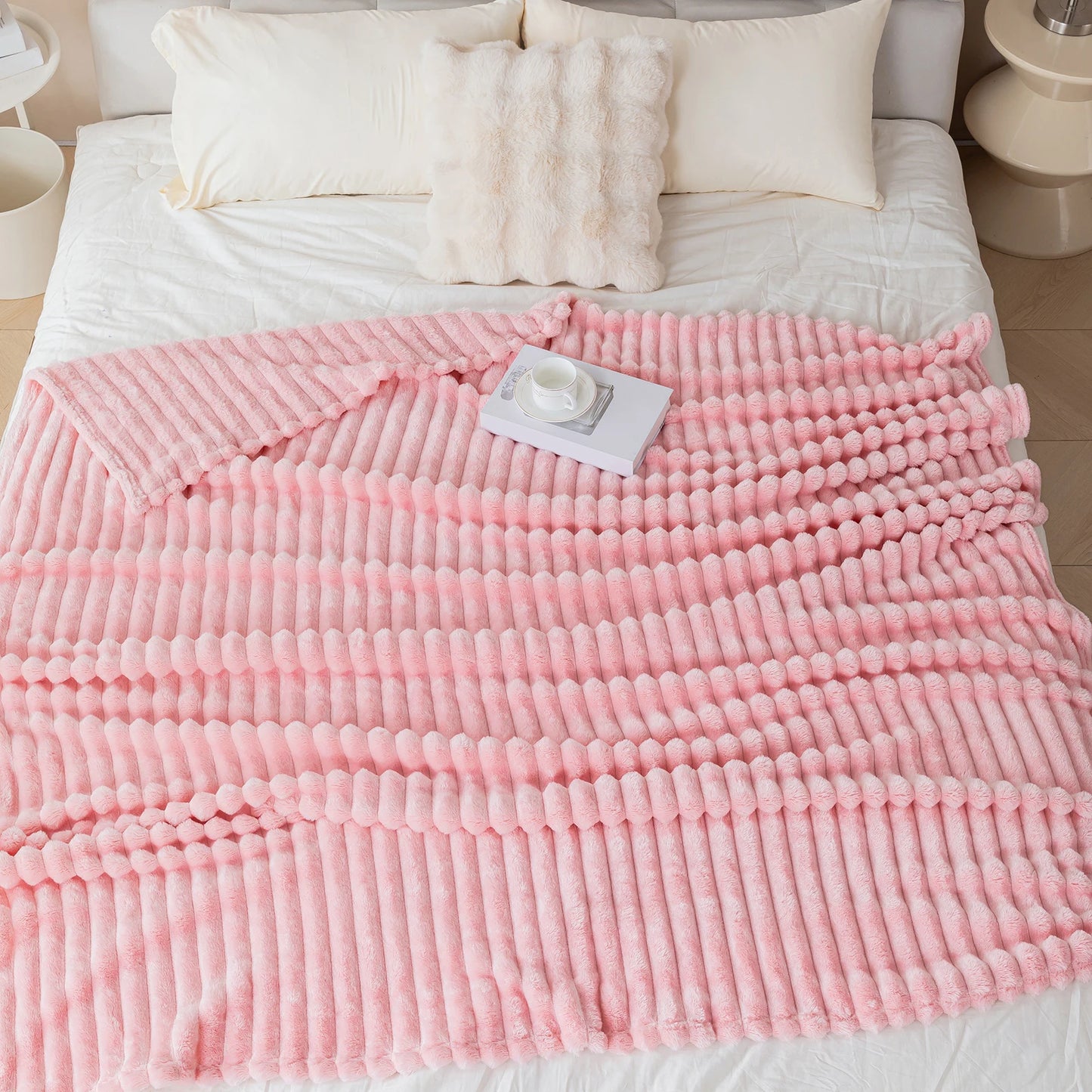 Thick Warm Flannel Blanket | Cozy Fleece Throw for All Seasons