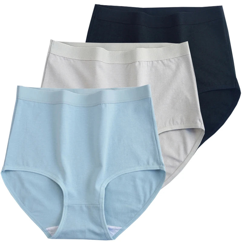 Plus Size High Waist Cotton Briefs for Women | Breathable Comfort