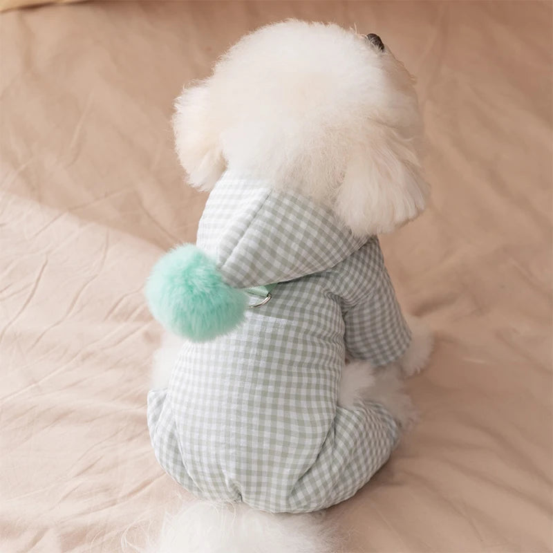 Cozy Four-Legged Jumpsuit for Small Dogs | Winter Pet Pajamas