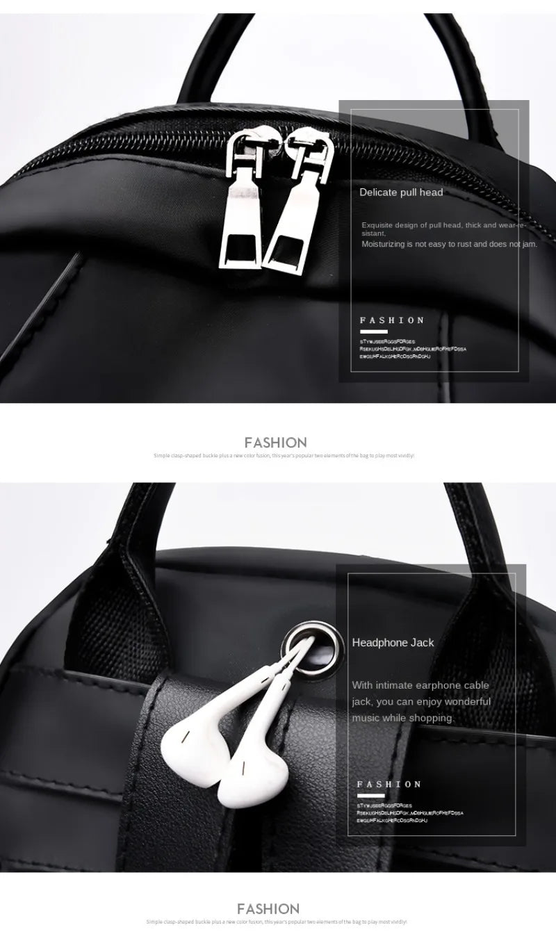 Large Capacity Women's Nylon Backpack | Stylish Casual Shoulder Bag
