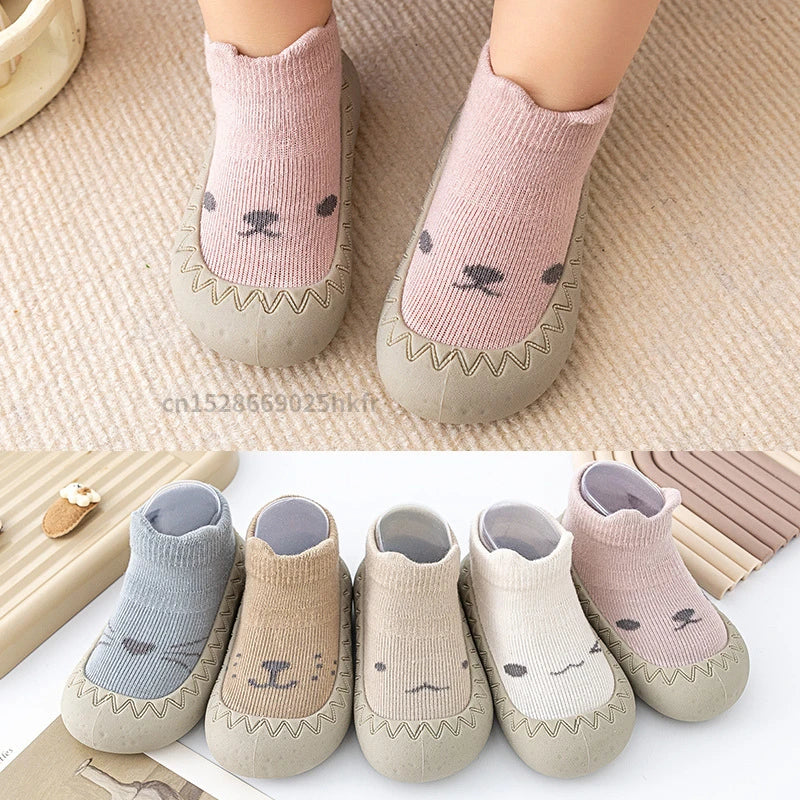Cute Cartoon Baby Socks Shoes | Soft Rubber Sole for First Walkers