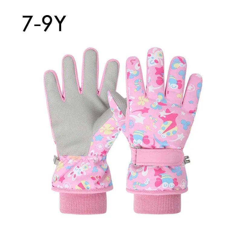 Waterproof Kids Winter Gloves for Skiing, Snowboarding & Cycling