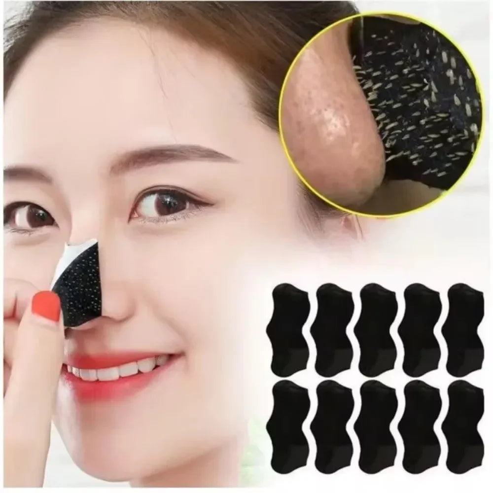 50/100PCS Charcoal Nose Strips for Blackhead Removal & Acne Treatment