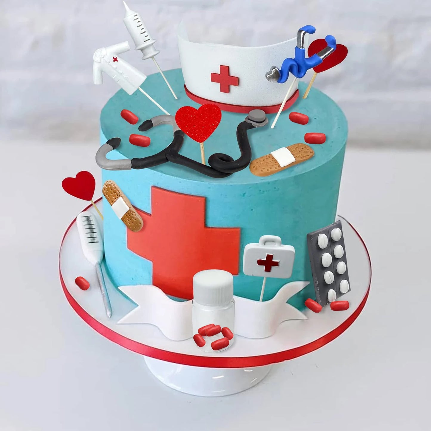 Nurse Cake Topper Set | Perfect Graduation & Medical Party Decor