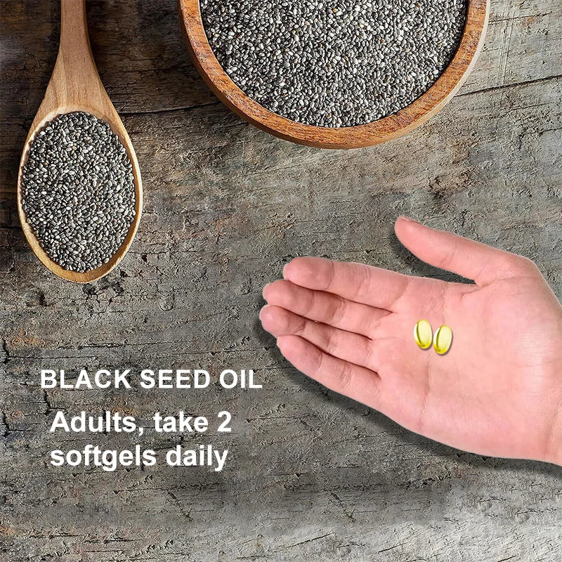 Pure Black Seed Oil Capsules for Hair, Skin & Digestion Support