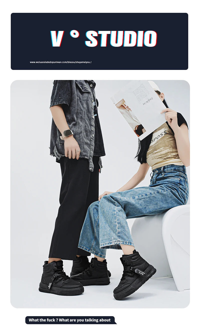 Men's Casual High-Top Sneakers | Stylish & Versatile Footwear