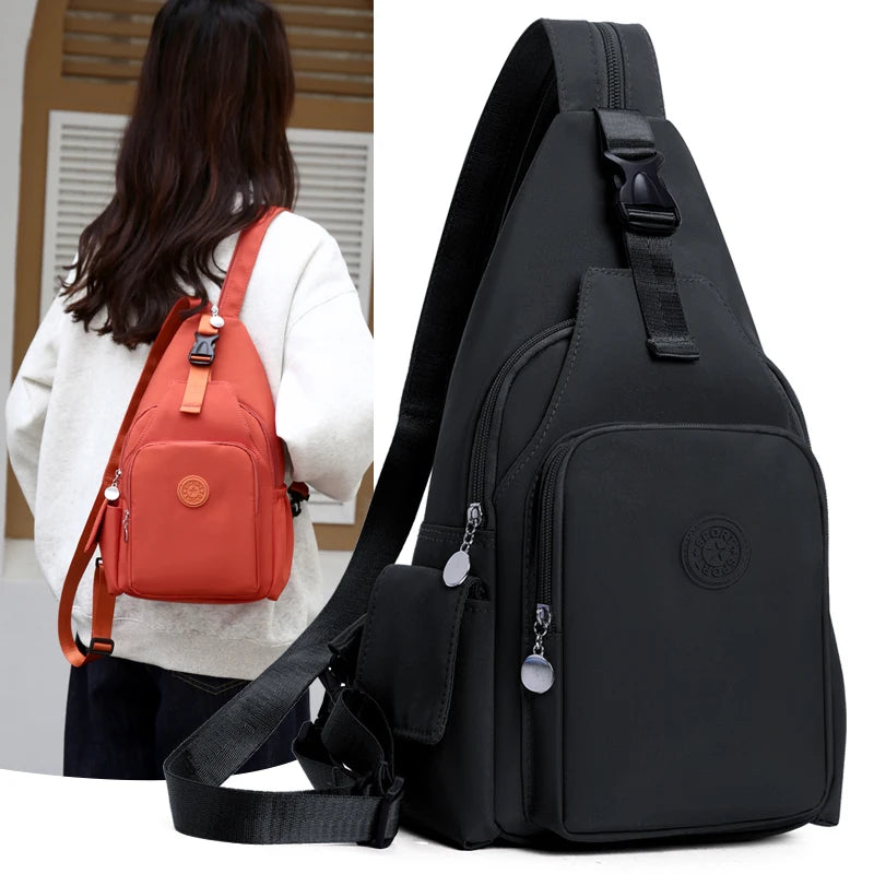 Women's Large Capacity Nylon Crossbody Bag | Versatile Sling & Backpack