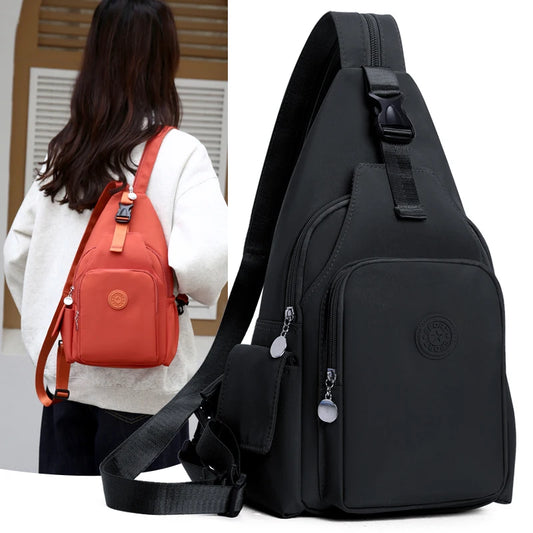 Women's Large Capacity Nylon Crossbody Bag | Versatile Sling & Backpack