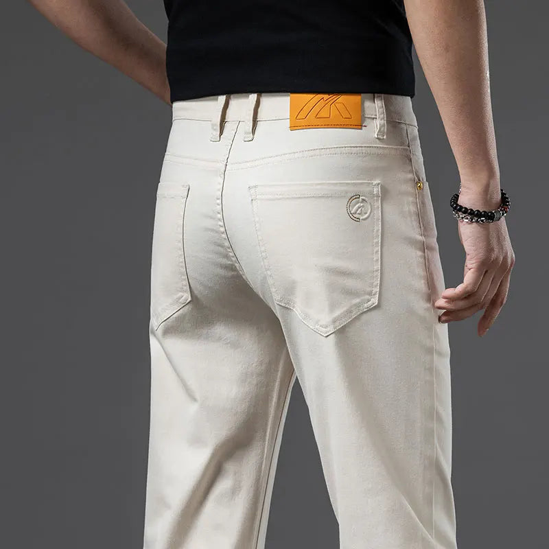 Men's Slim Casual Stretch Jeans | Smart Business Fashion Trousers