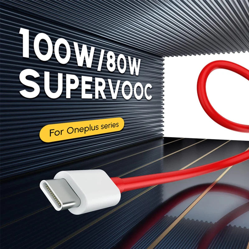 65W Supervooc Fast Charger Cable | USB C to Type C for Quick Charging