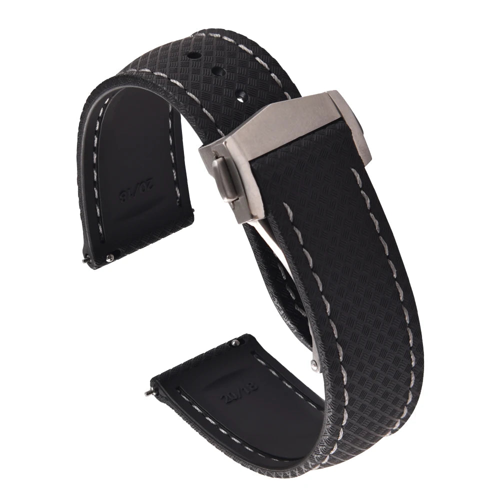 Universal Tropical FKM Rubber Watch Strap | Quick-Release Dive Bracelets