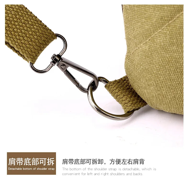 Multifunctional Canvas Chest Bag | Sleek Travel Companion