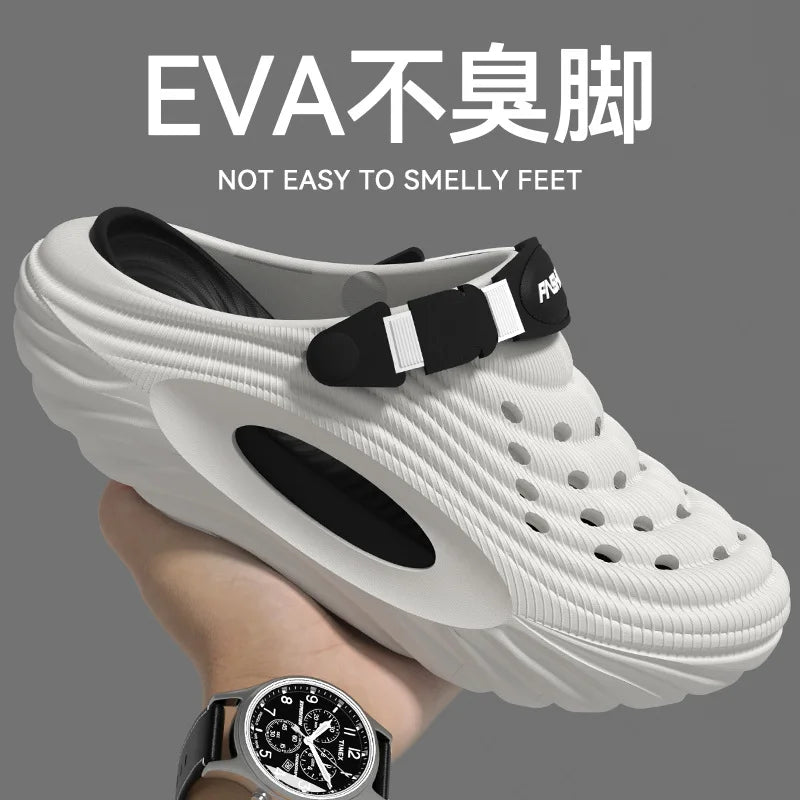 Men's Summer Thick Sole Breathable Outdoor Slippers | Comfort & Style