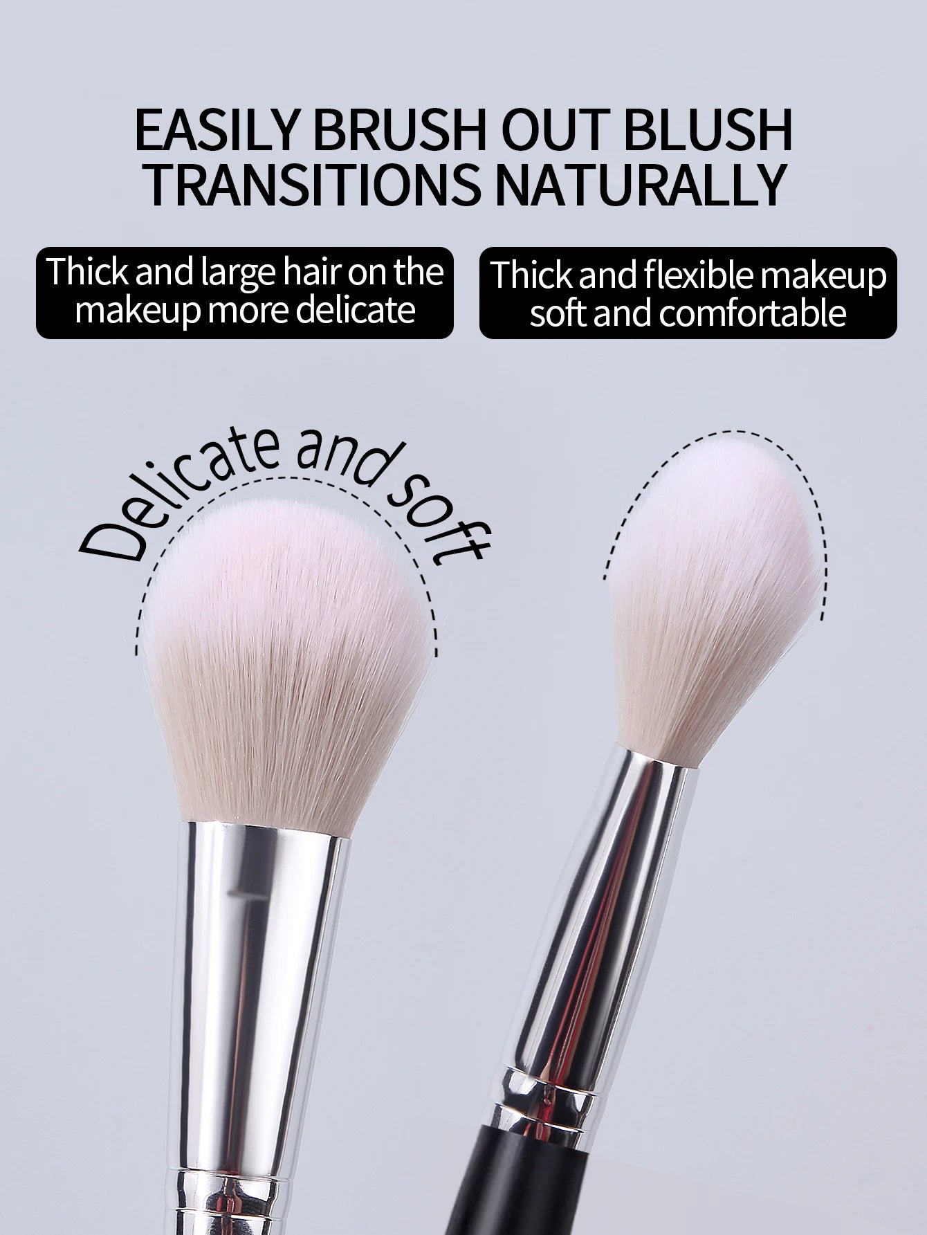 High-Quality Multifunctional Makeup Brush | Soft Wool Fiber Blush Loose Powder Contour Brush Wooden Handle 2026