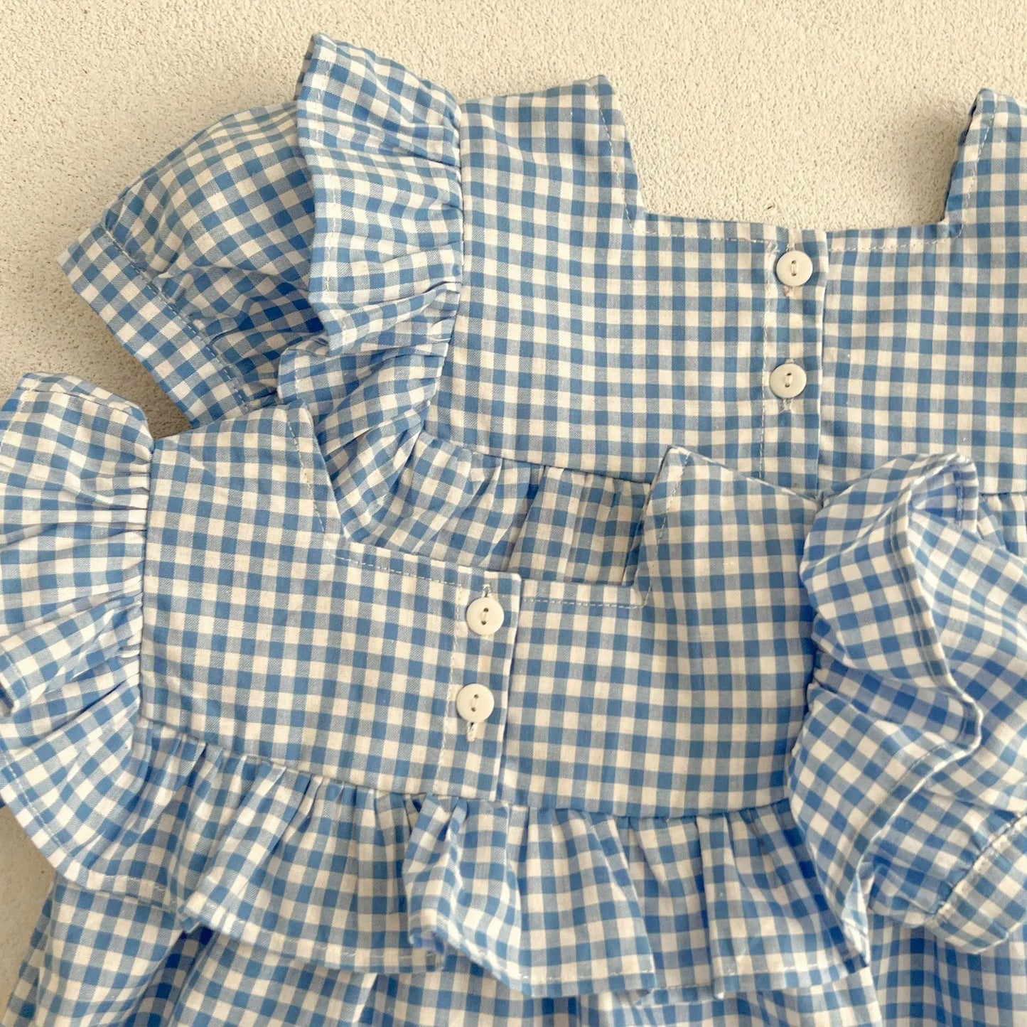 Stylish Summer Grid Jumpsuit for Baby Girls | Adorable & Comfy