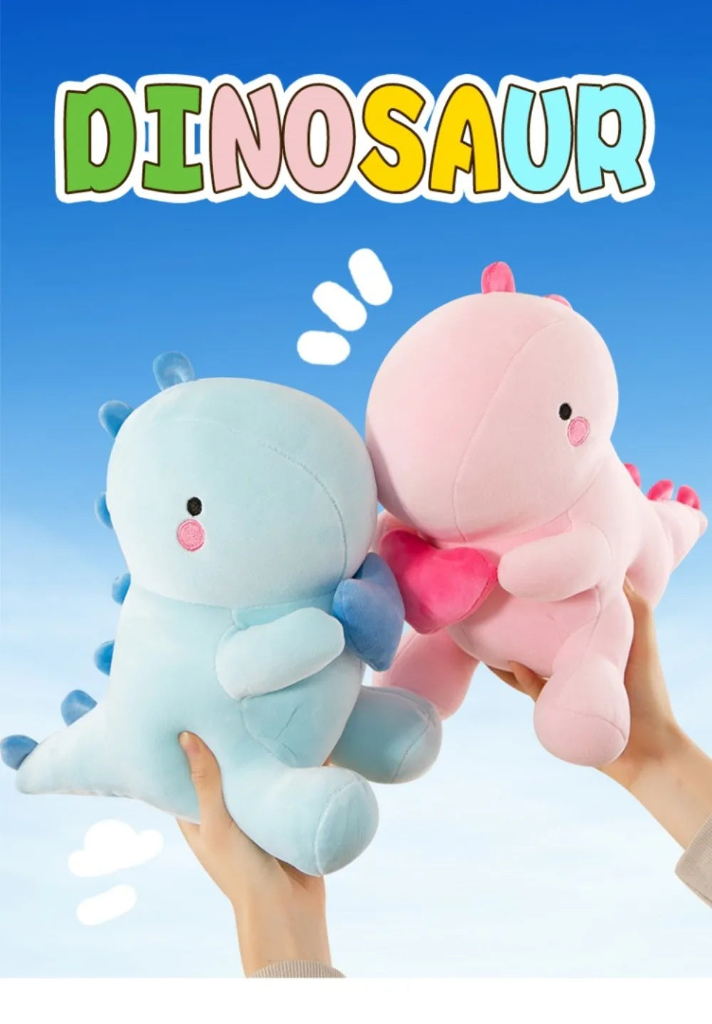Cute Kawaii Plush Dinosaur Doll | Soft Cartoon Dino Toy for Kids