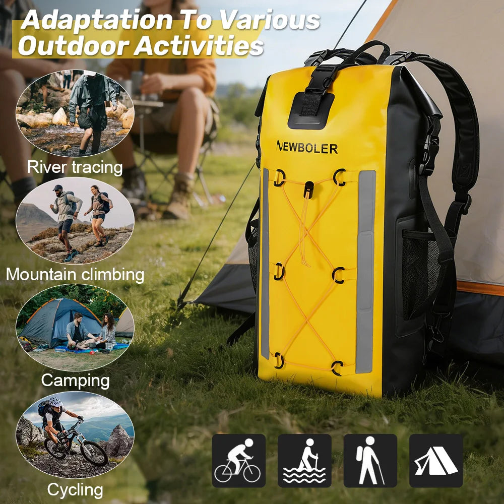 Waterproof Kayak Dry Bag | Large Swimming Backpack for Adventure
