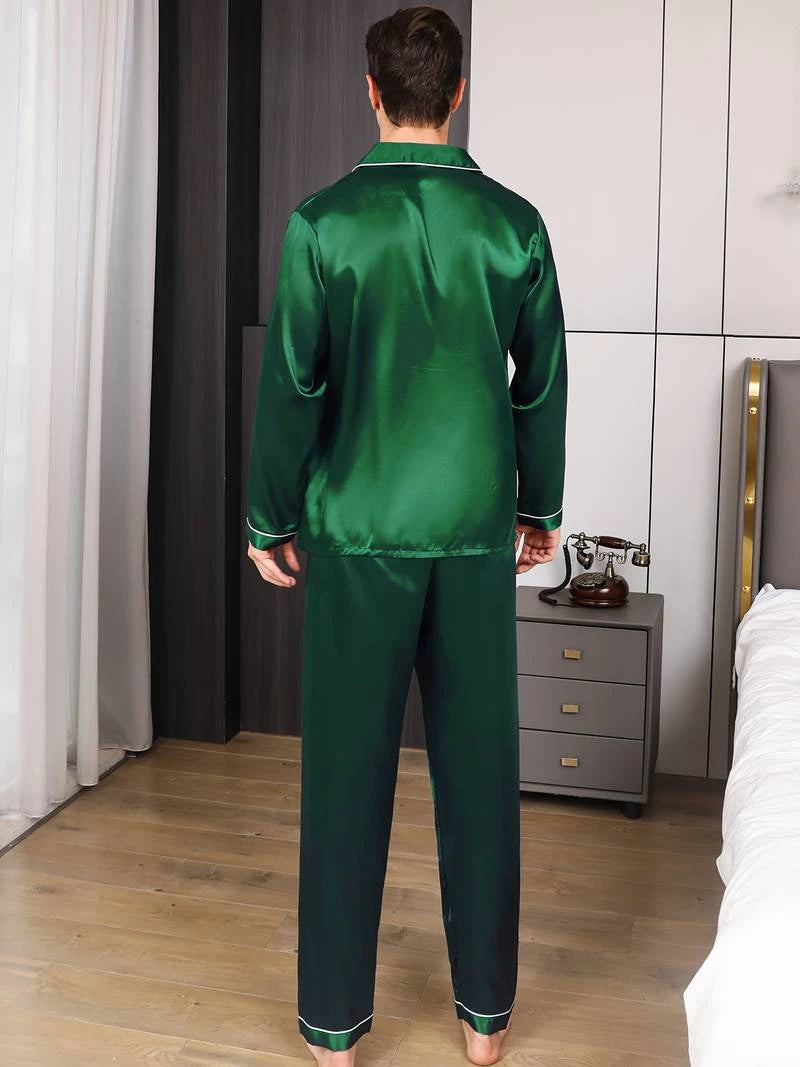 Men's Satin Pajama Set | Comfortable Summer Sleepwear for Men