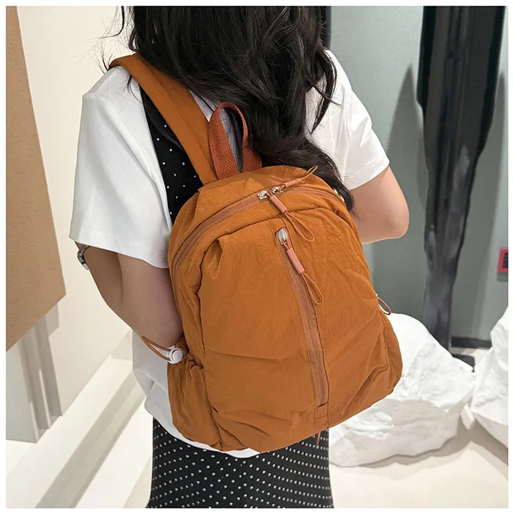 Lightweight Macaron Color Oxford Backpack for Women | Casual Chic bag
