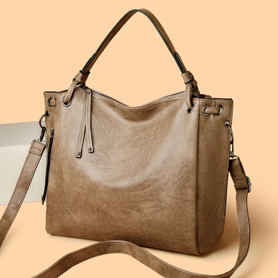 Stylish Large Capacity PU Leather Handbags for Women