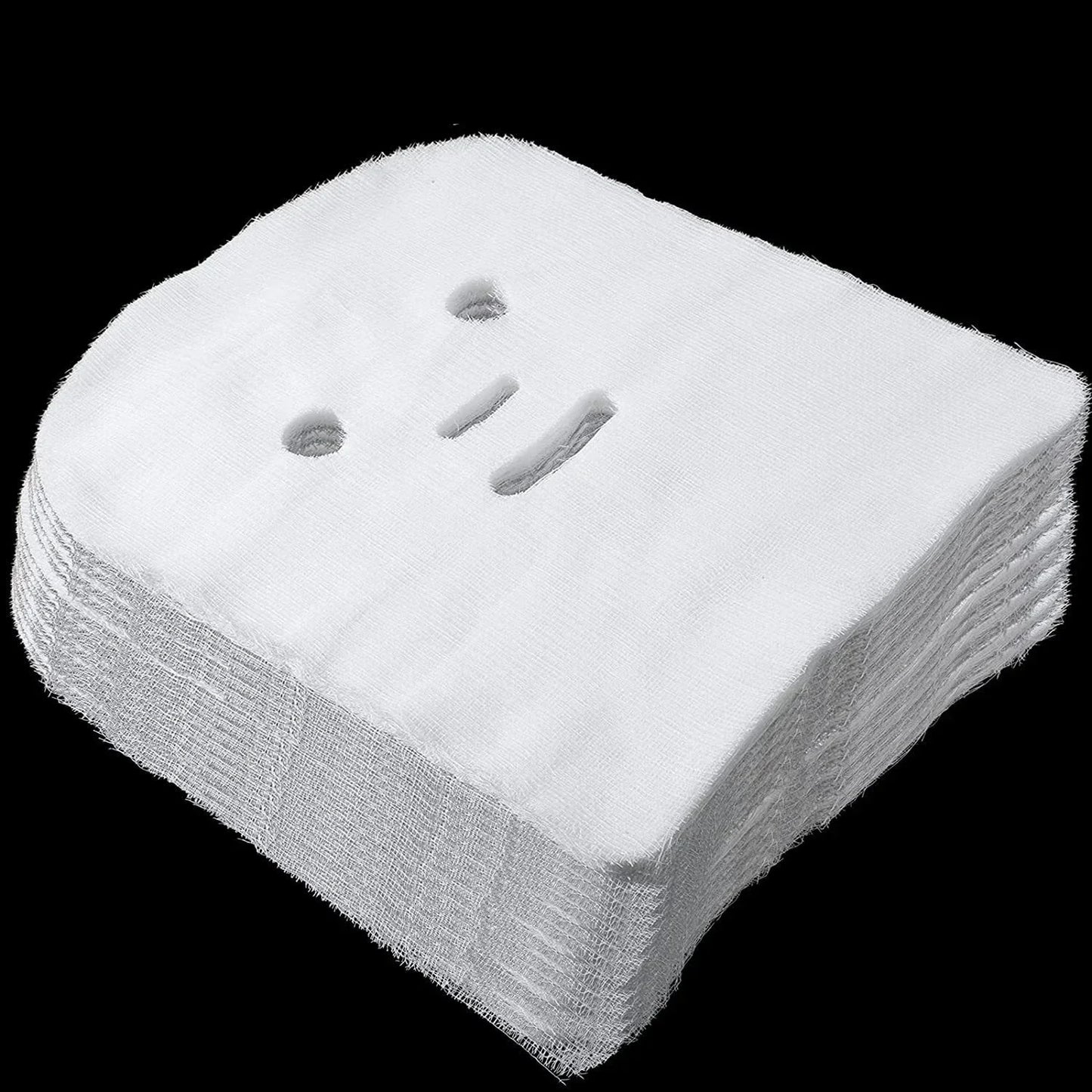 100PCS Soft Pure Cotton Disposable Face Mask Sheets | Non-Irritating
