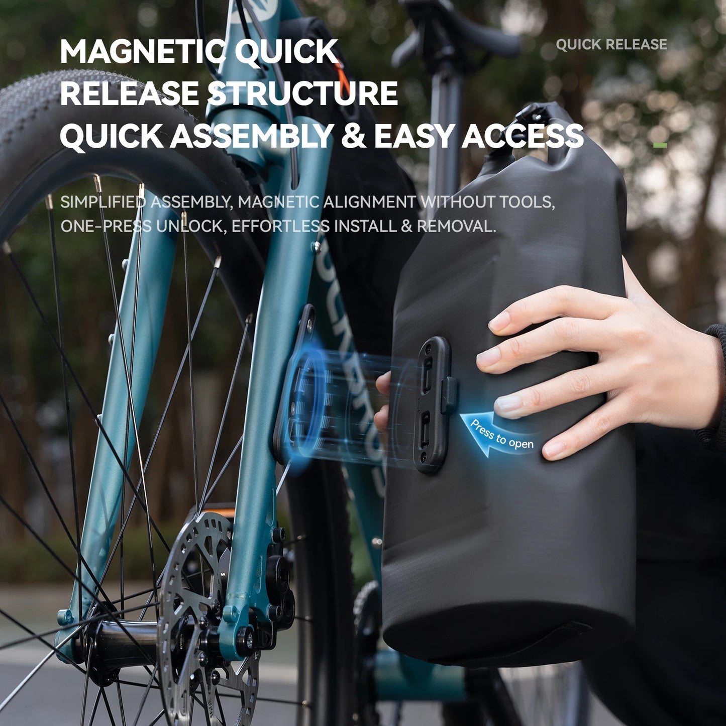 Heavy Duty Waterproof Compression Bike Bag | Quick Release Fork Pack