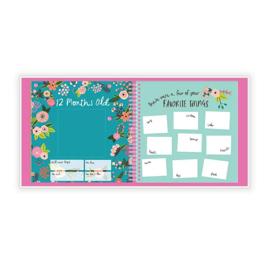 Baby Memory Book for Girls | Milestone Journal & Keepsake Album