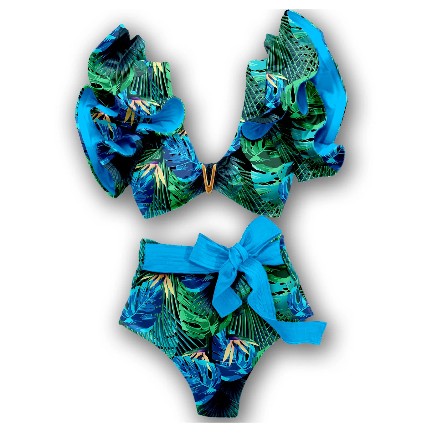 Floral Ruffle Bikini Set | Stylish & Sexy Beach Swimwear