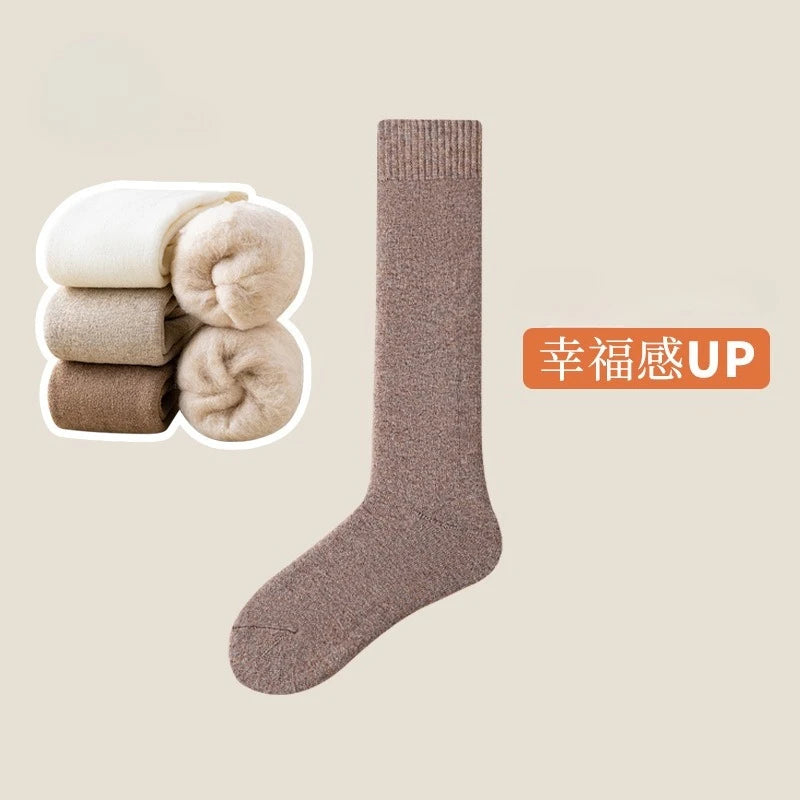 Women's Winter Warm Wool Knee Socks | Cozy & Stylish Footwear