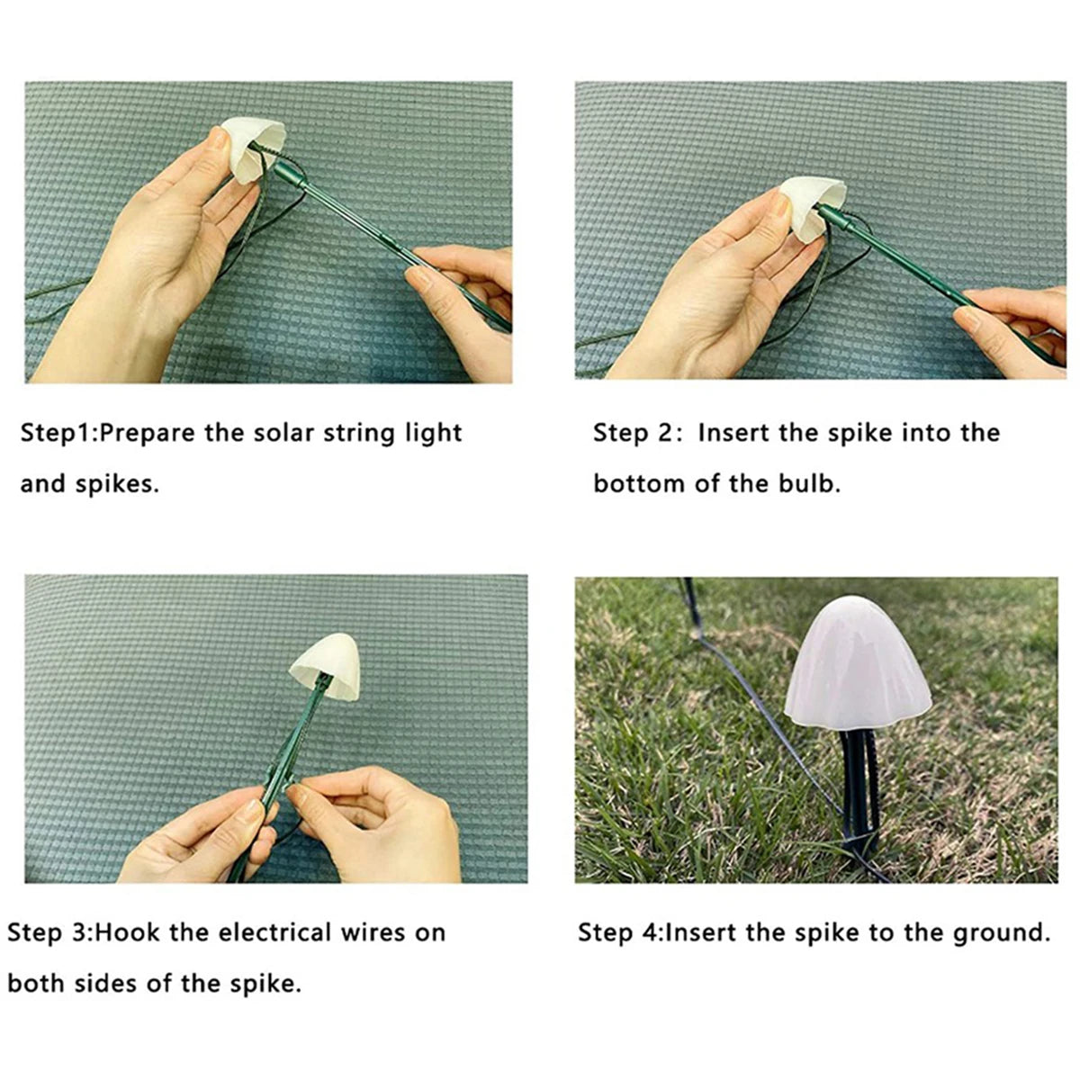 LED Solar Garden Fairy Lights | Outdoor Decorative Mushroom Lights