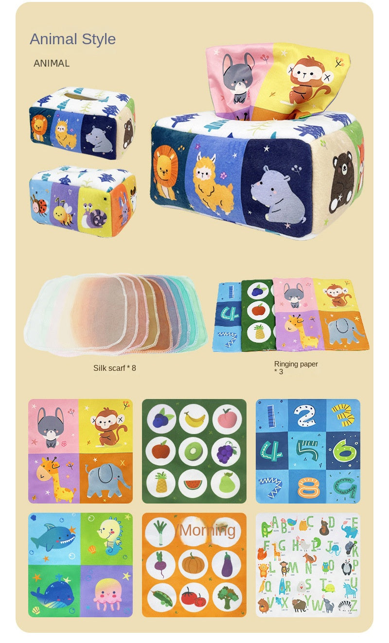 Baby Montessori Magic Tissue Box | Sensory Learning Toy