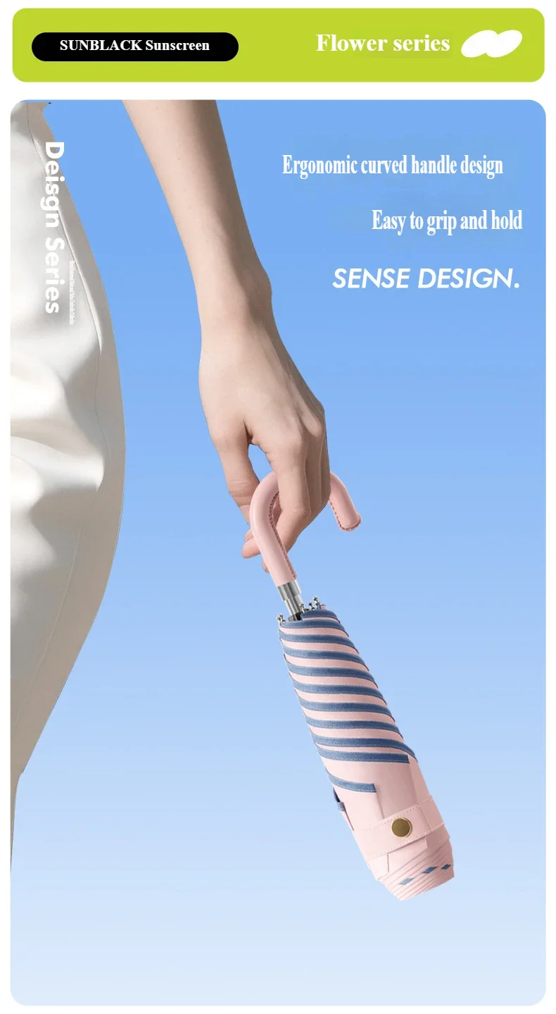 Korean-Style Manual Petal Umbrella | Wind-Resistant & UV Protection
