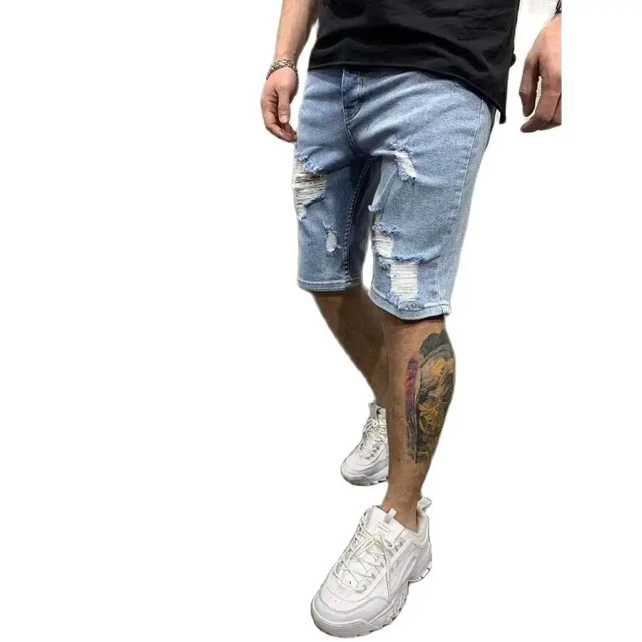 Men's Ripped Tassel Denim Shorts | Casual Summer Essential