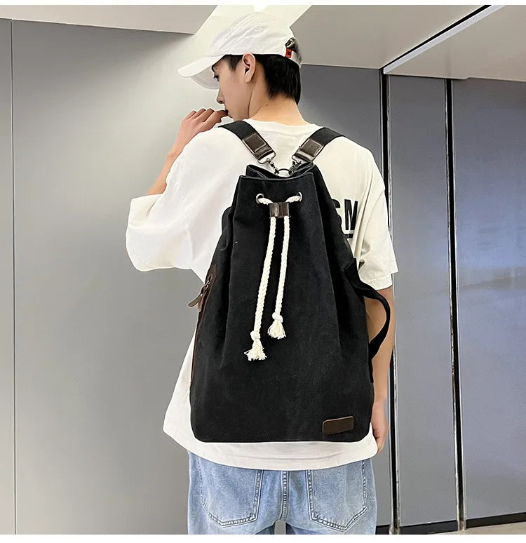 Retro Canvas Backpack Shoulder Bag | Stylish & Functional Gear