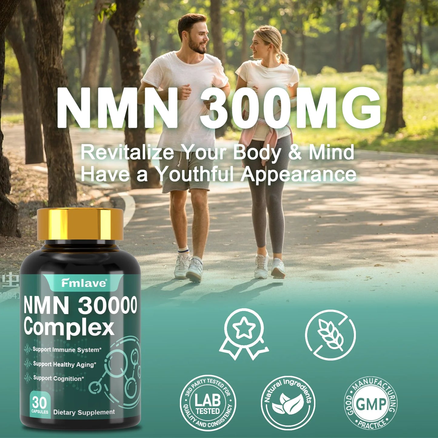 99% Pure NMN & Ergothioneine Capsules for Healthy Aging