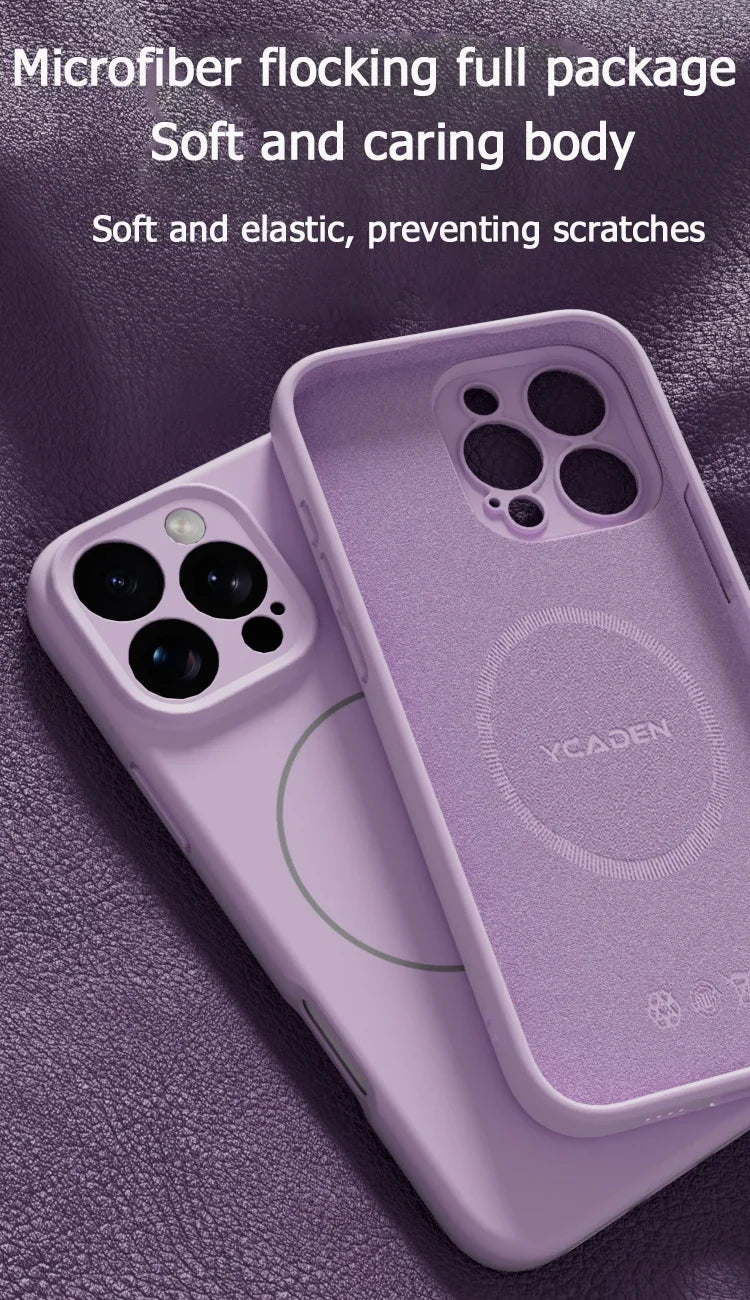 Liquid Soft Silicone MagSafe Magnetic Case for iPhone Models