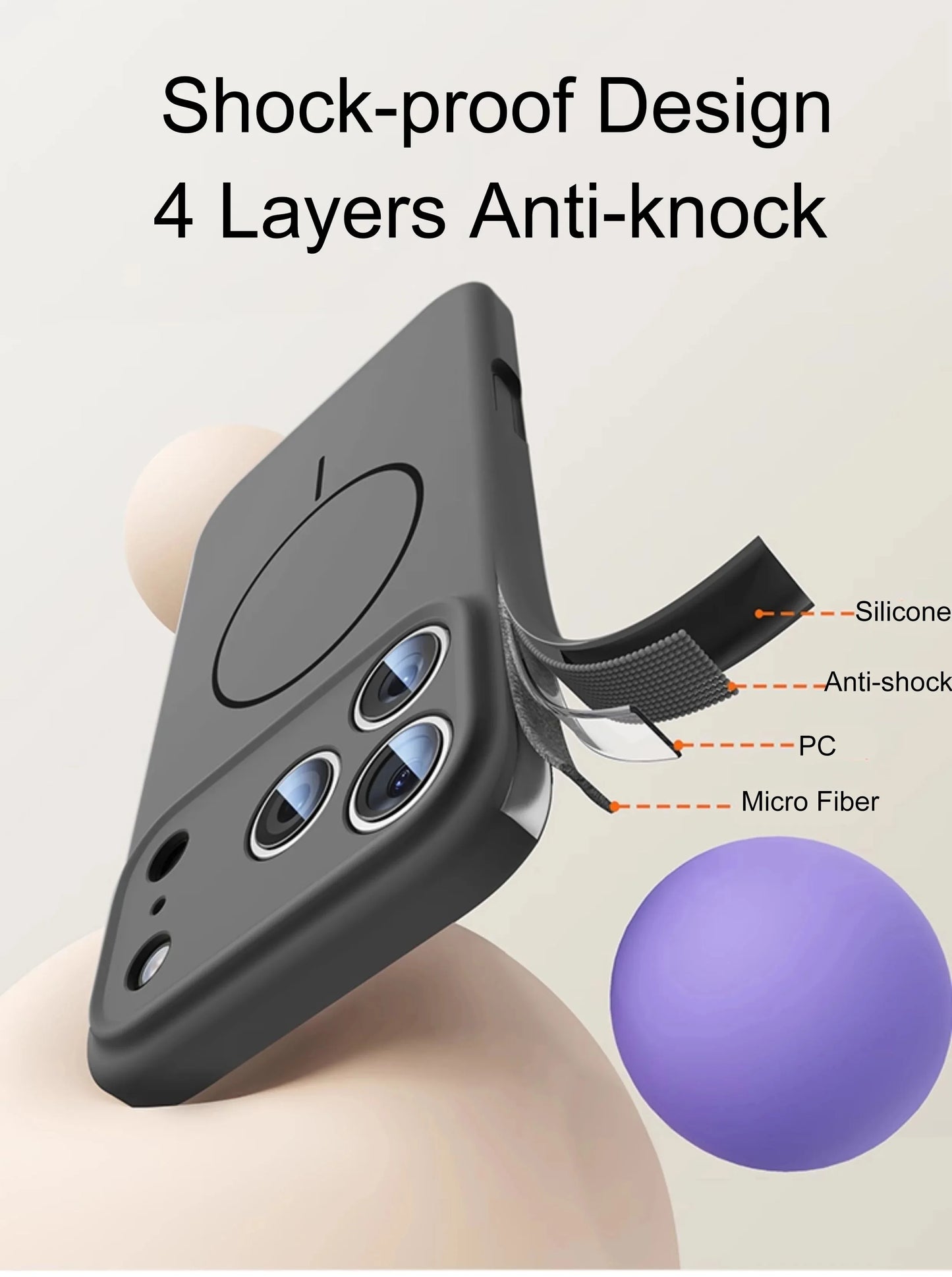 Magnetic Liquid Silicone Phone Case | Soft & Durable Protection