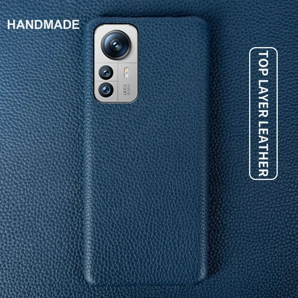 Luxury Genuine Leather Case for Xiaomi Phones | Shockproof Protection