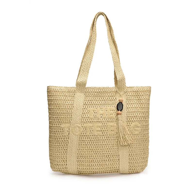 Hand-Woven Summer Handbags | Large Capacity Tote with Tassel