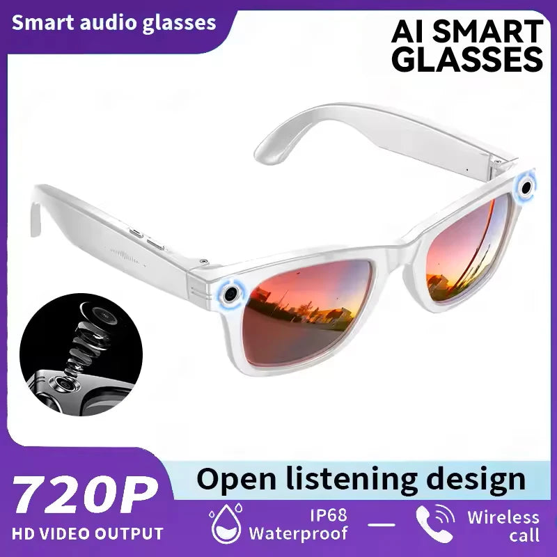 AI Smart Glasses with HD Camera & Language Translation | Versatile Smart Sunglasses
