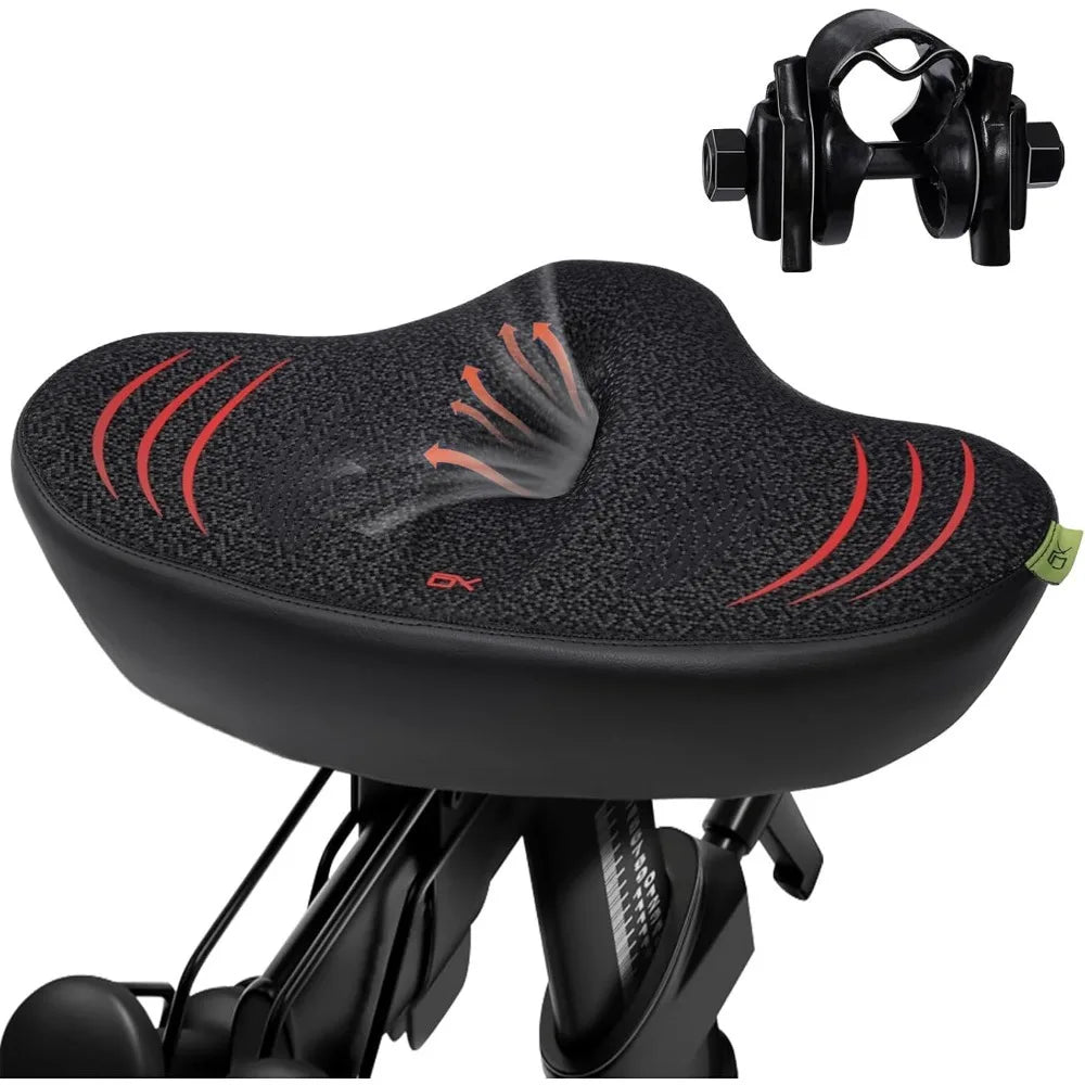 Oversized Comfortable Bike Seat for Men & Women | Extra Wide Cushion