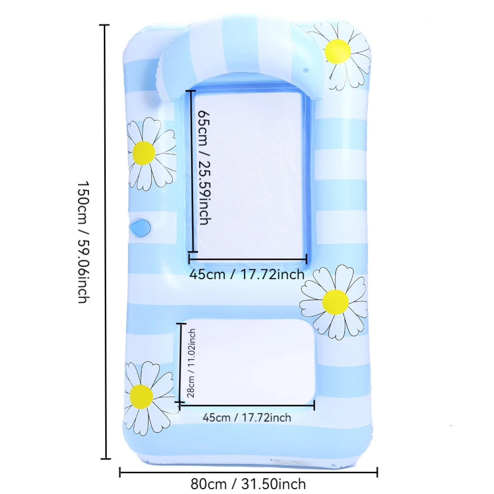 Inflatable Water Hammock Pool Float | Comfortable Beach Lounger