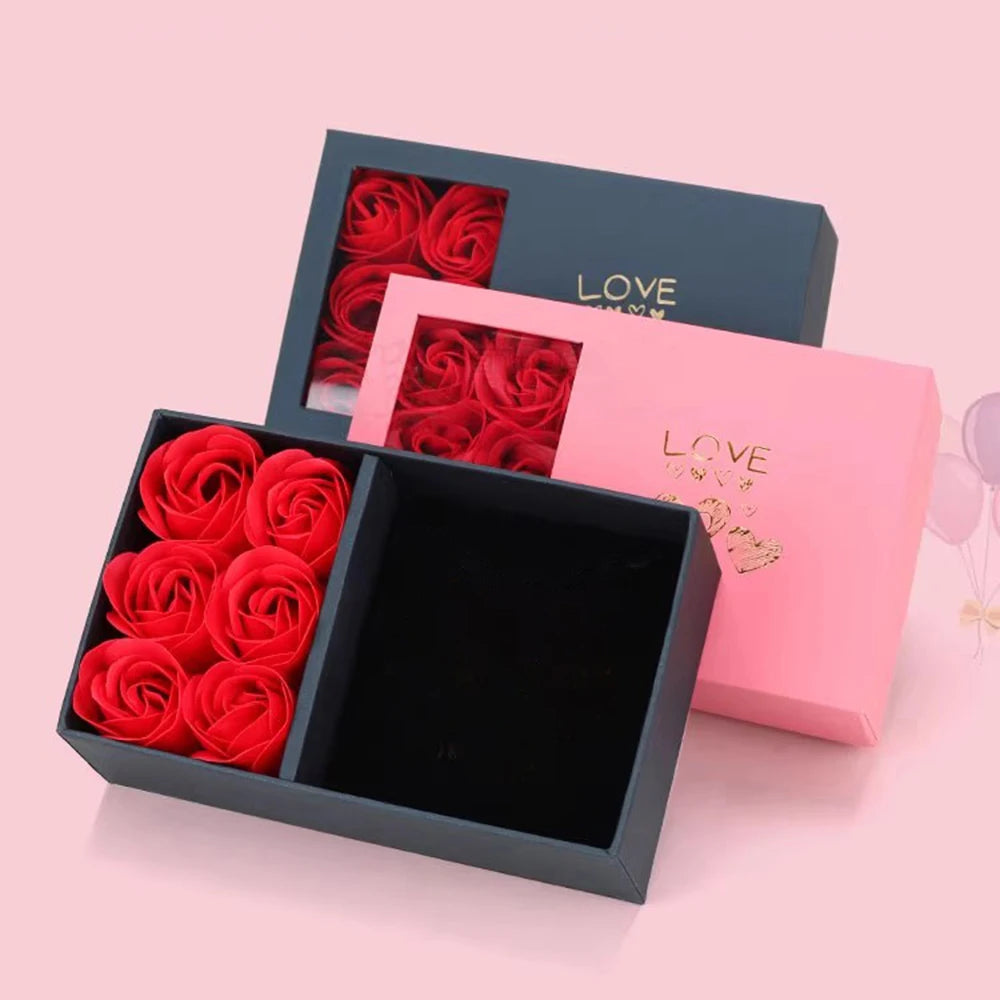 Immortal Flower Jewelry Box for Rings, Necklaces & Earrings