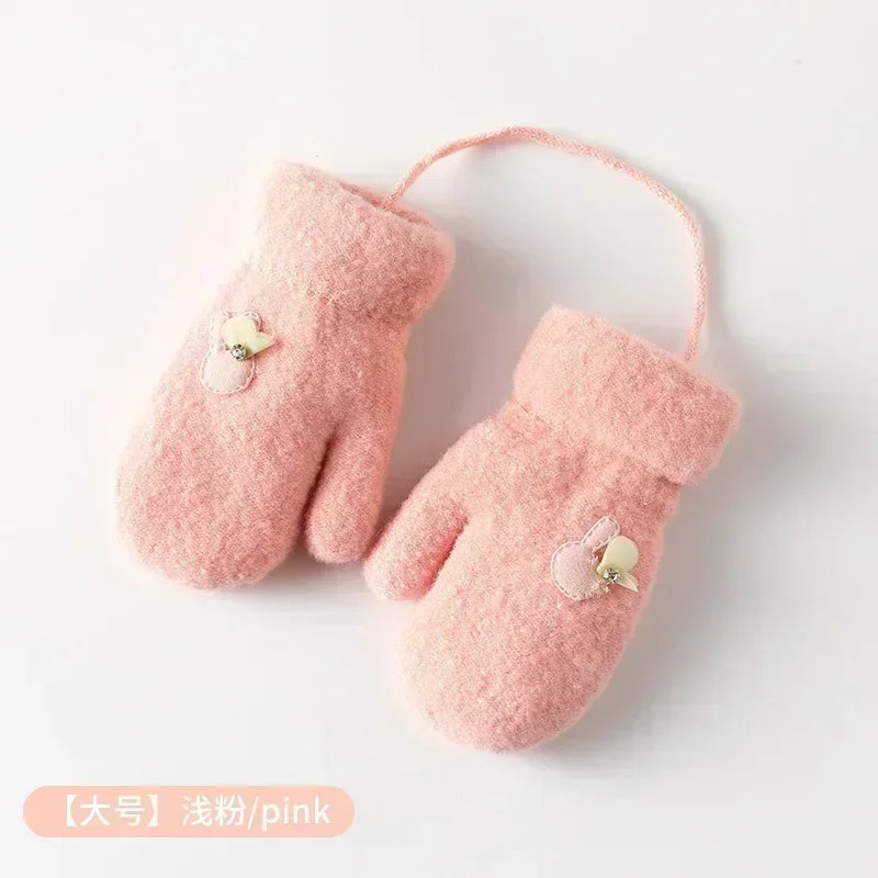 Warm Winter Mittens for Kids | Plush Mohair Gloves for Girls & Boys