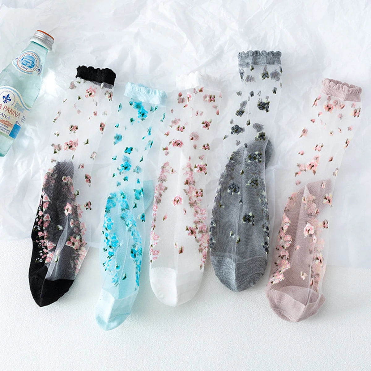 Women's Lace Socks | Stylish Thin Transparent Ankle Socks