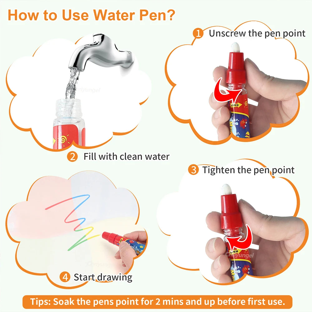 Magic Water Drawing Mat for Kids | Reusable Mess-Free Doodle Toy